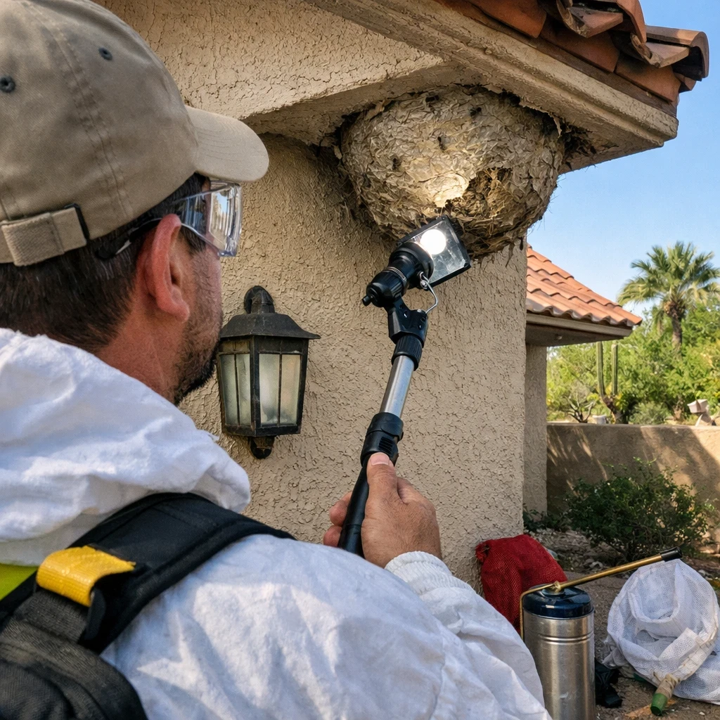 Wasp nest removal